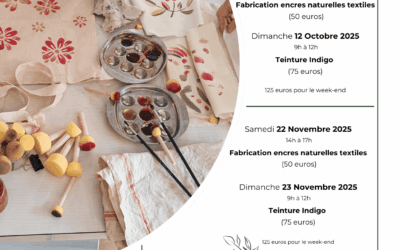Calendrier des prochains ateliers: Octobre et Novembre 2025